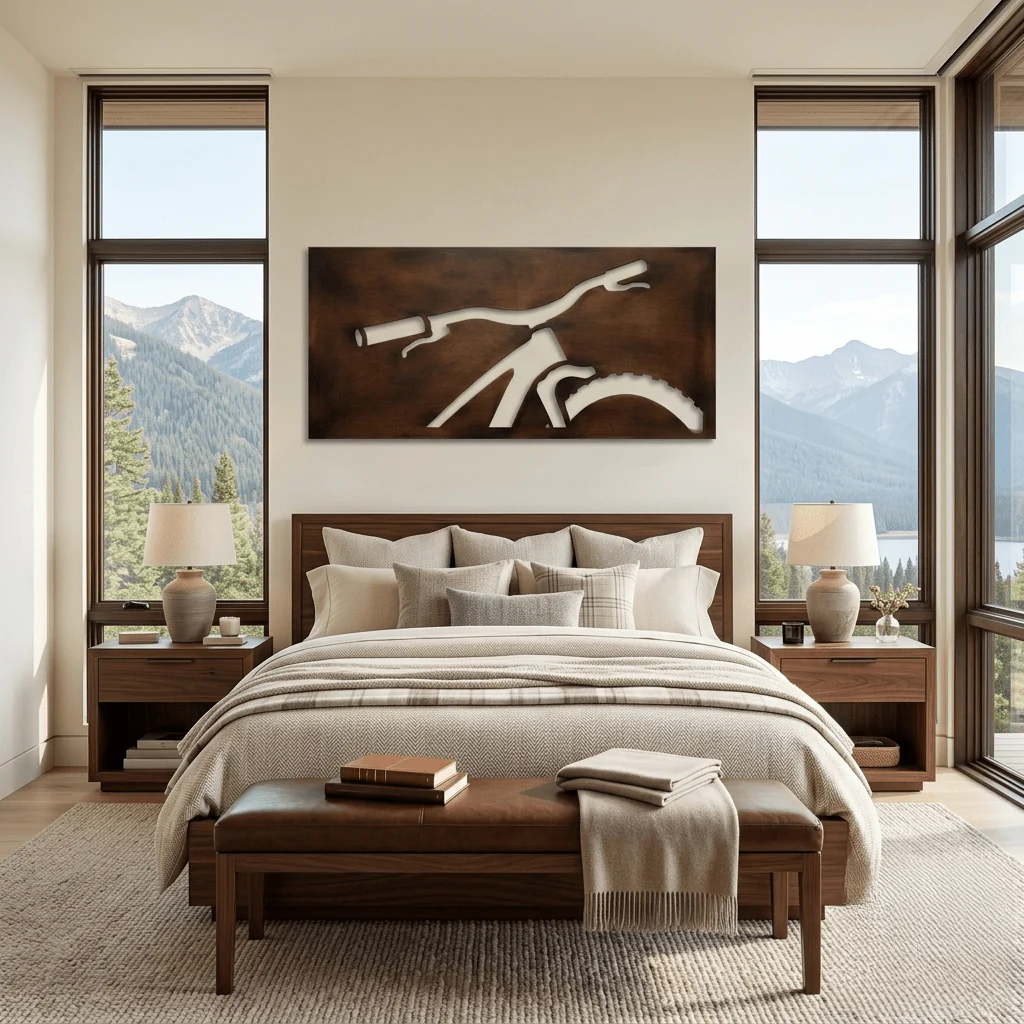 Off Trail - Metal Wall Art - Umber - Image 3