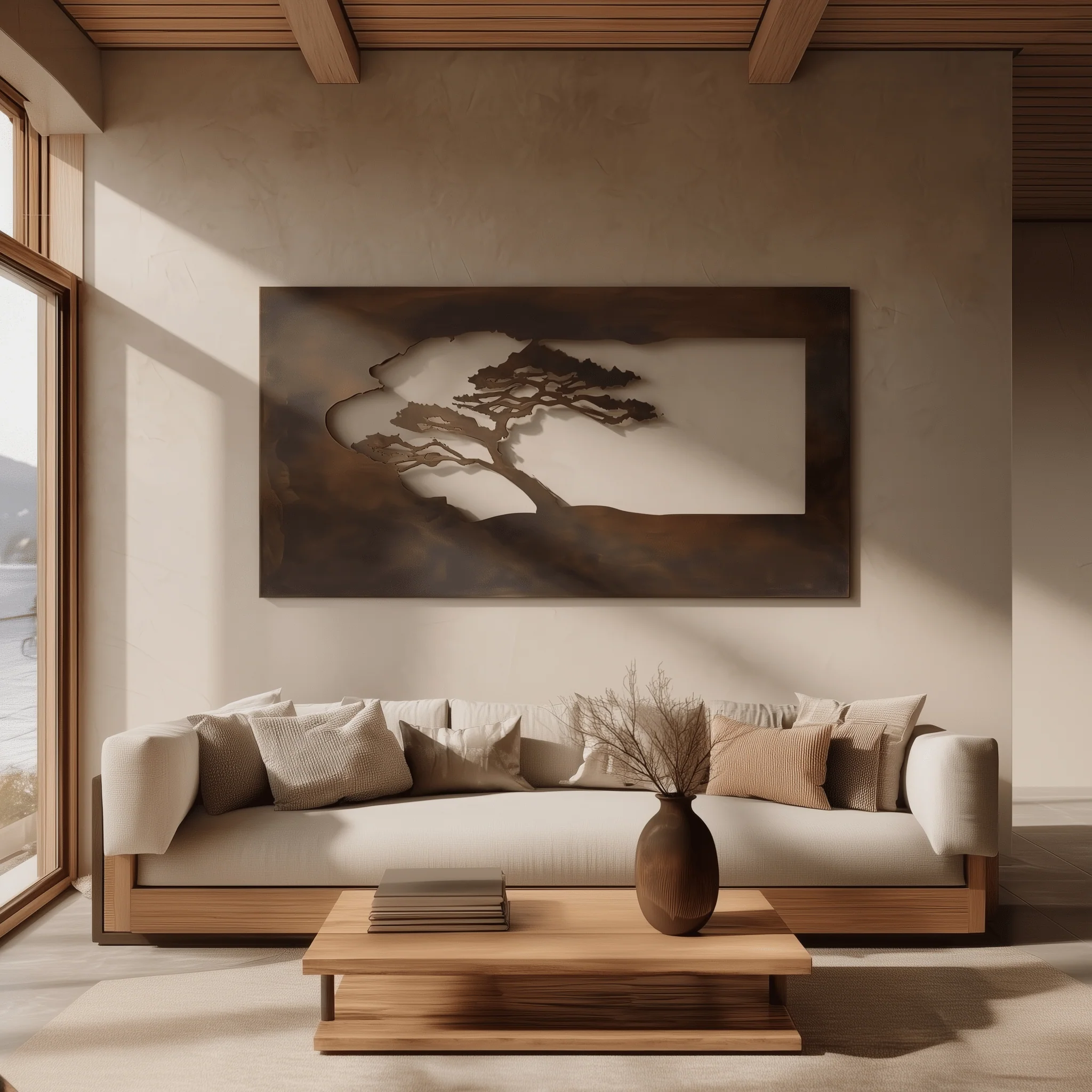 The Acacia - Metal Wall Art - Umber - Image 3