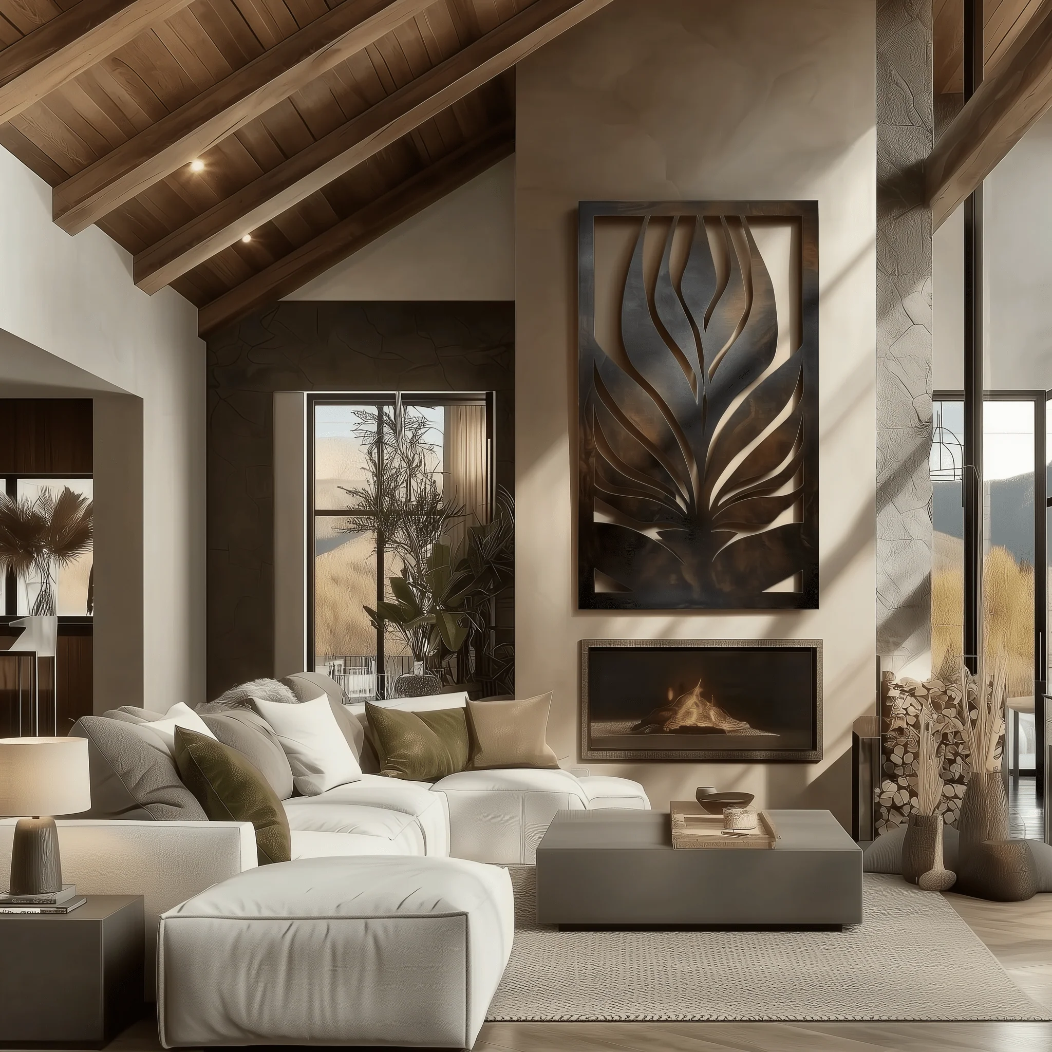The Agave - Metal Wall Art - Umber