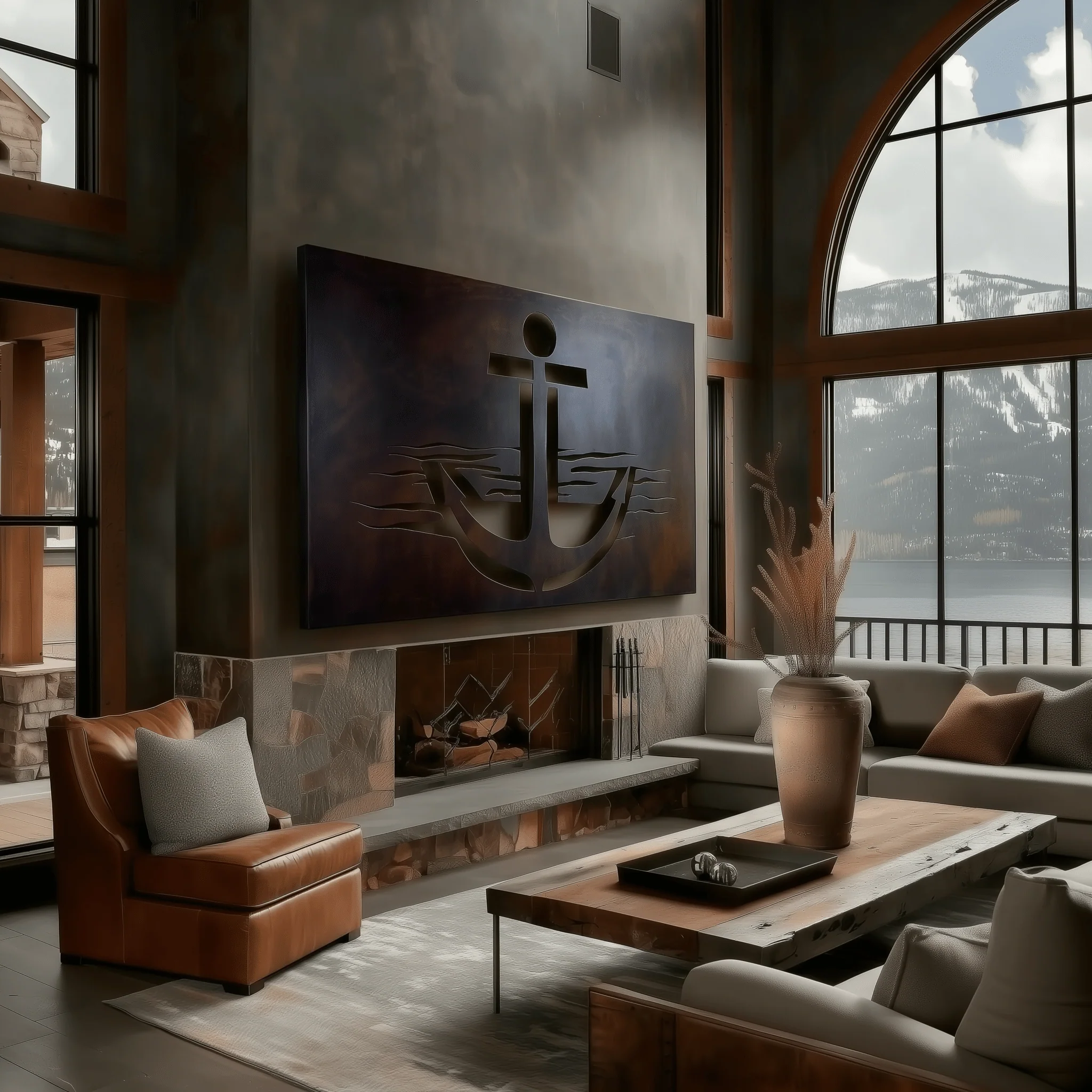 The Anchor - Metal Wall Art - Umber