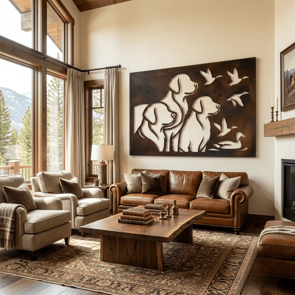The Autumn Retrieve - Metal Wall Art - Umber