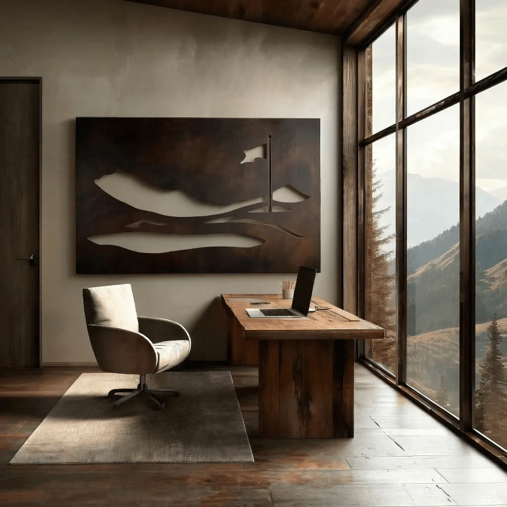 The Banner - Metal Wall Art - Umber - Image 2