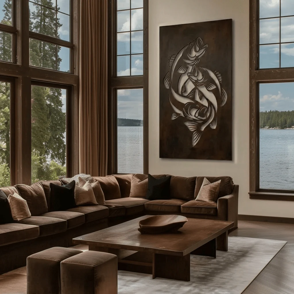 The Bass - Metal Wall Art - Umber - Image 3