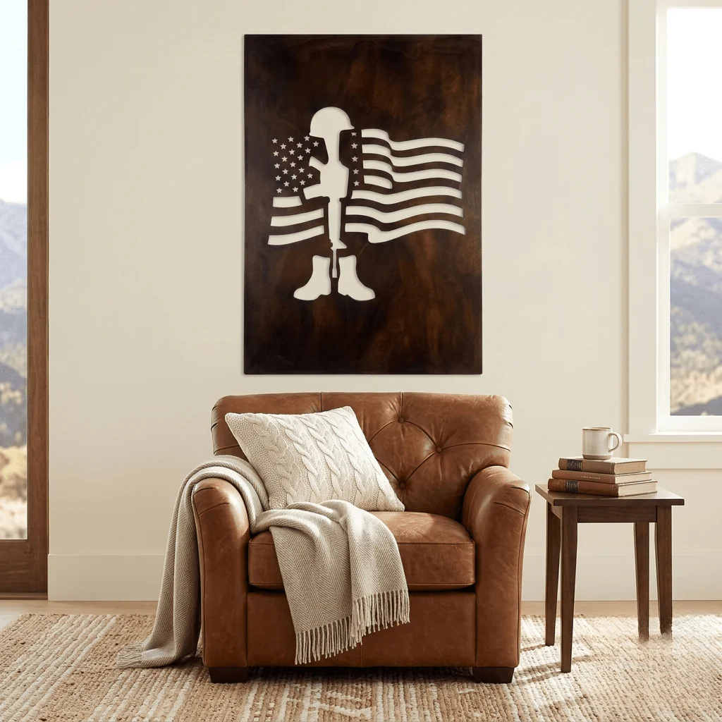 The Battle Cross - Metal Wall Art - Umber - Image 4