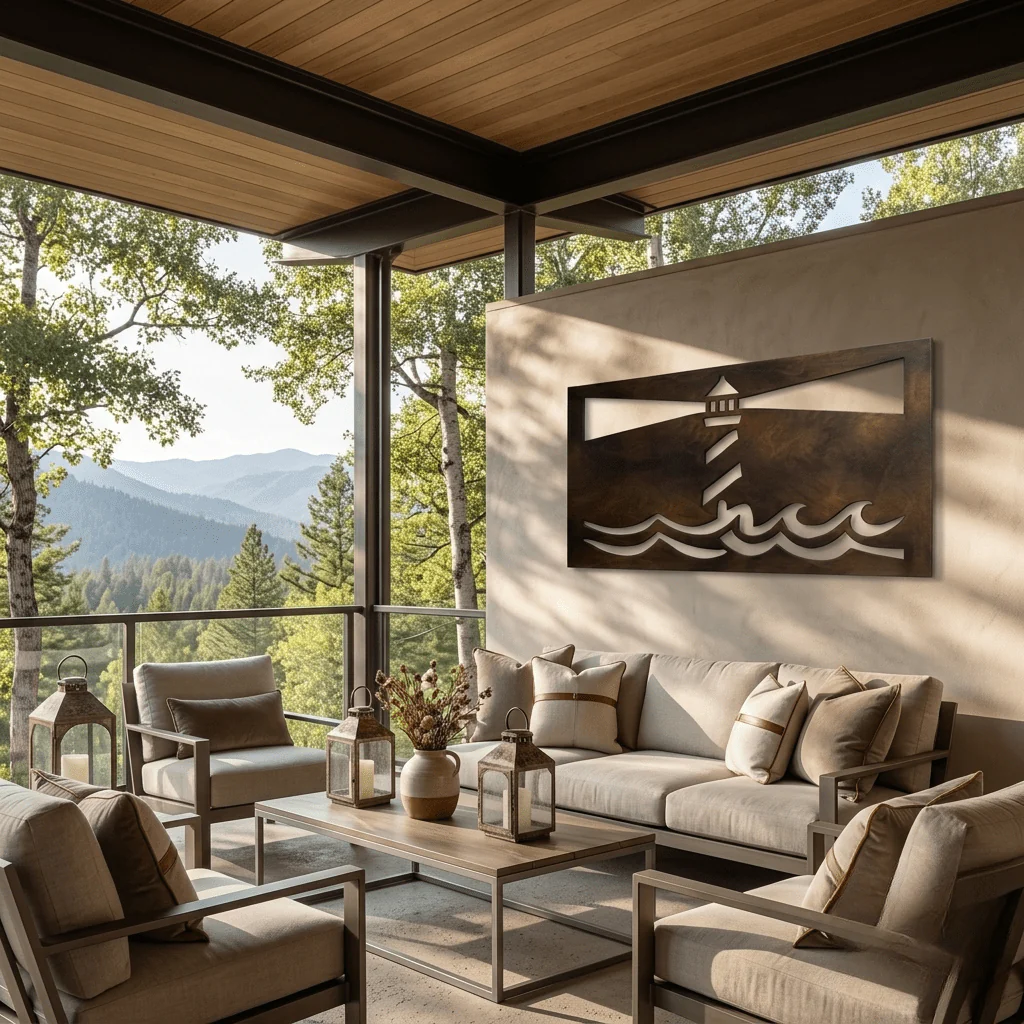 The Beacon - Metal Wall Art - Umber