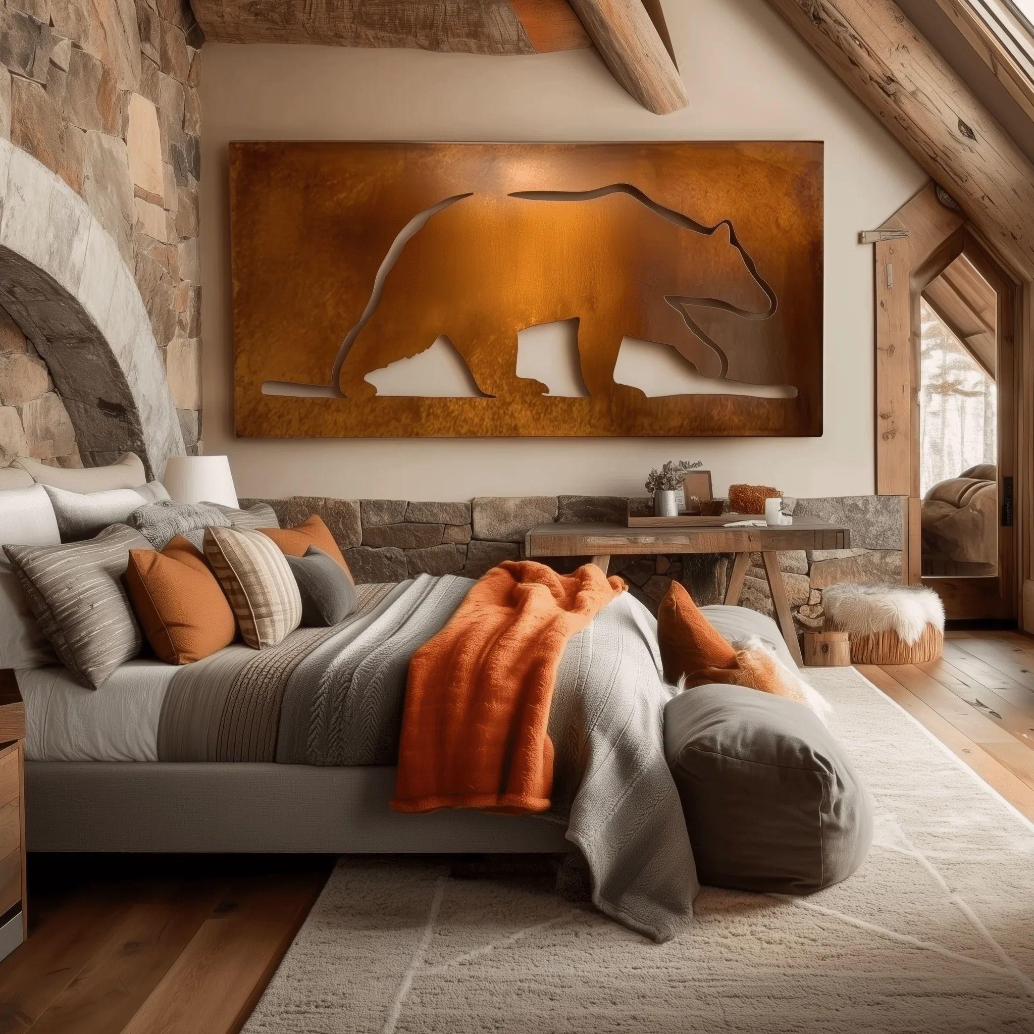 The Bear - Metal Wall Art - Oxide