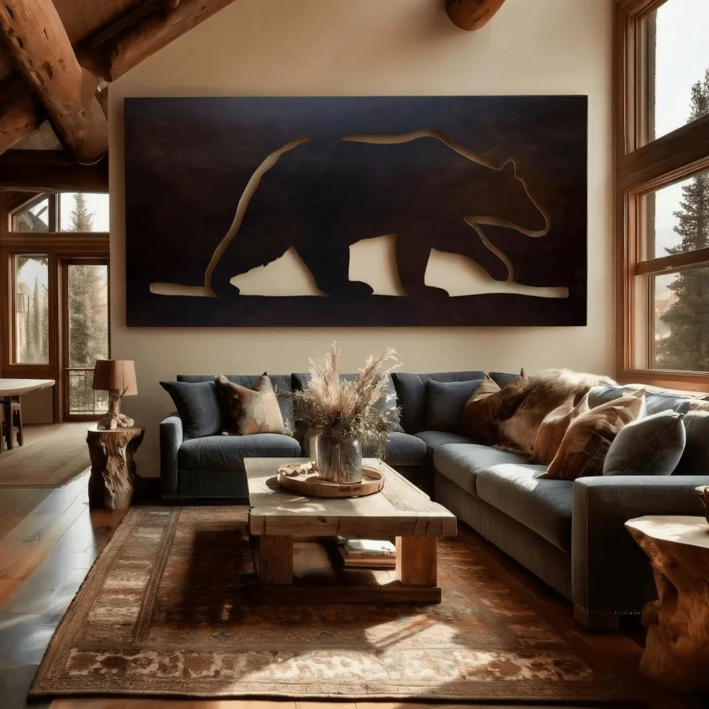 The Bear - Metal Wall Art - Umber