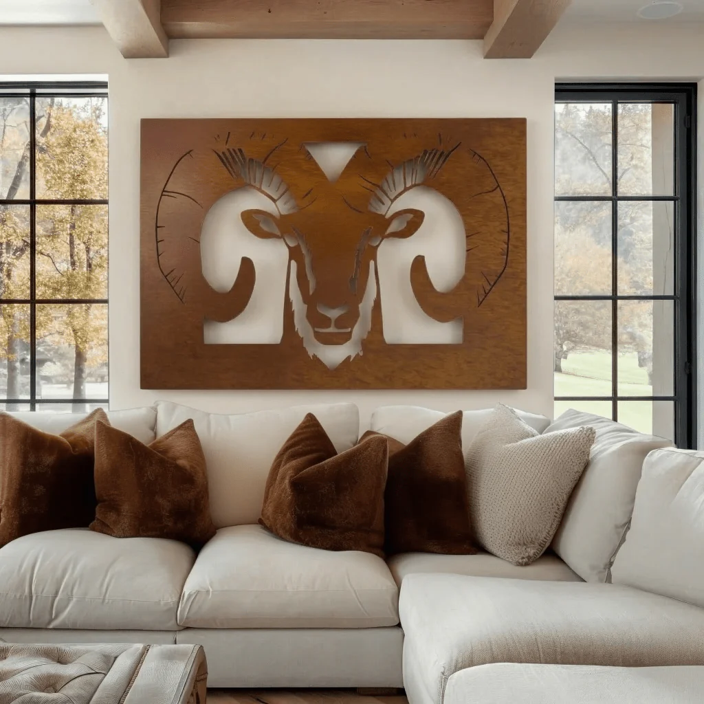 The Bighorn Sheep - Metal Wall Art - Oxide