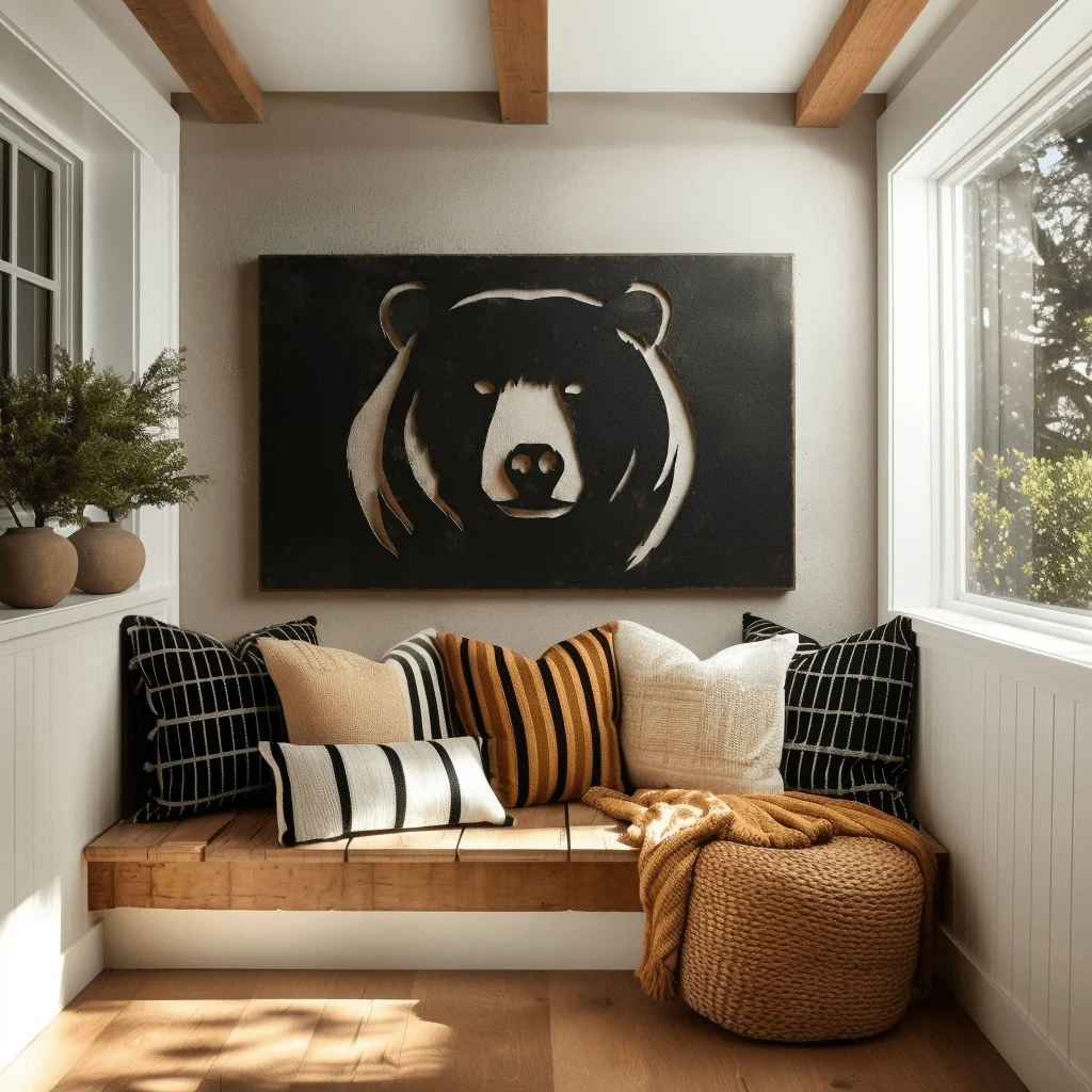 The Black Bear - Metal Wall Art - Forge