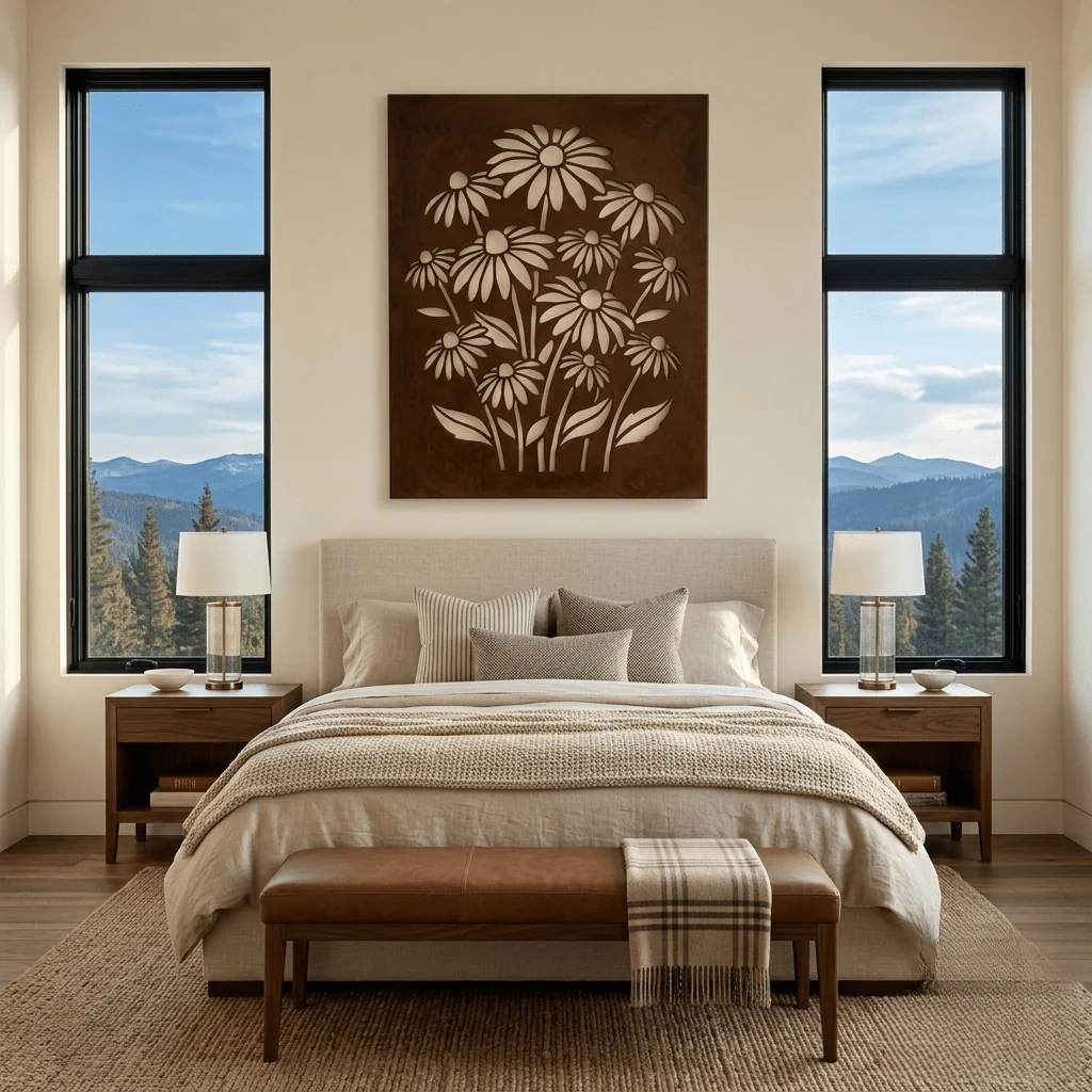 The Black Eyed Susans - Metal Wall Art - Oxide - Image 3