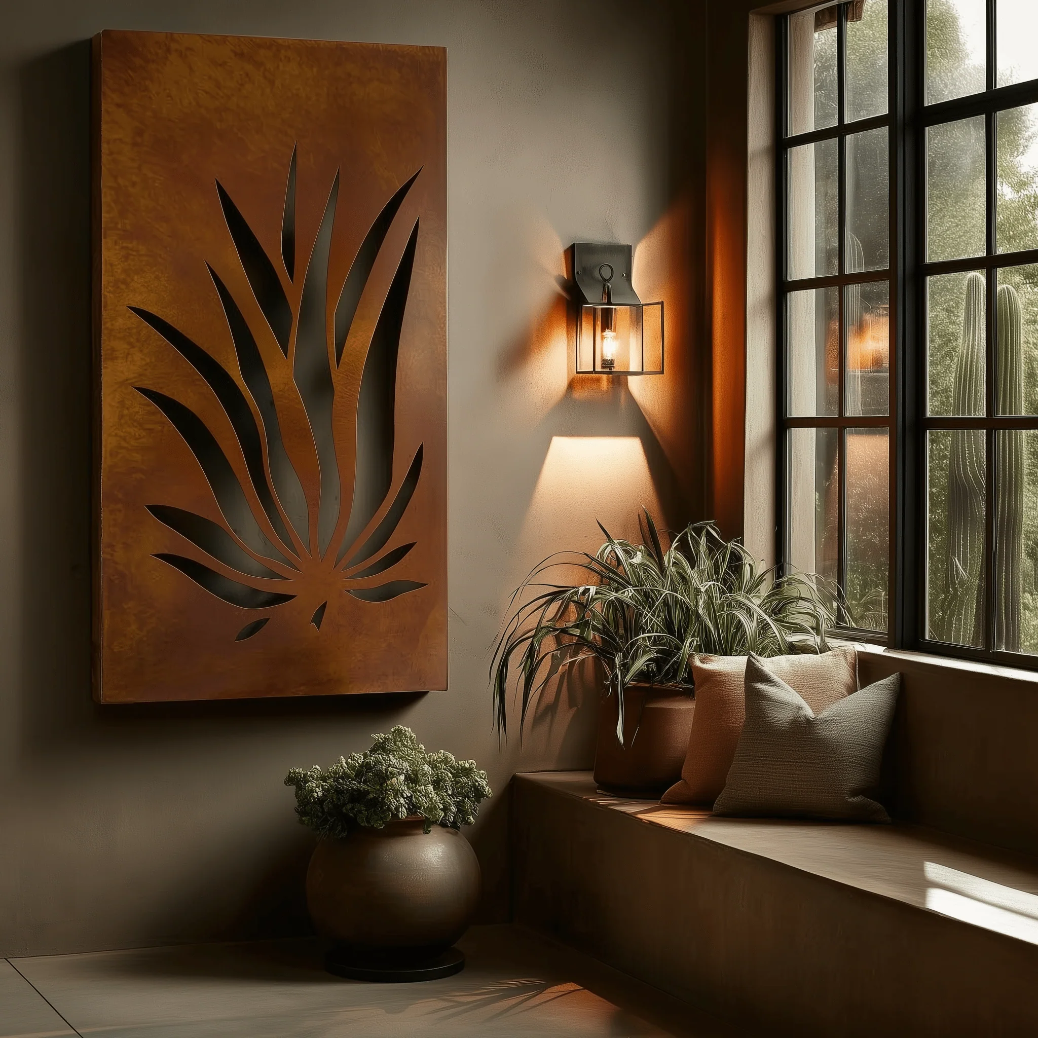 The Blue Agave - Metal Wall Art - Oxide - Image 3