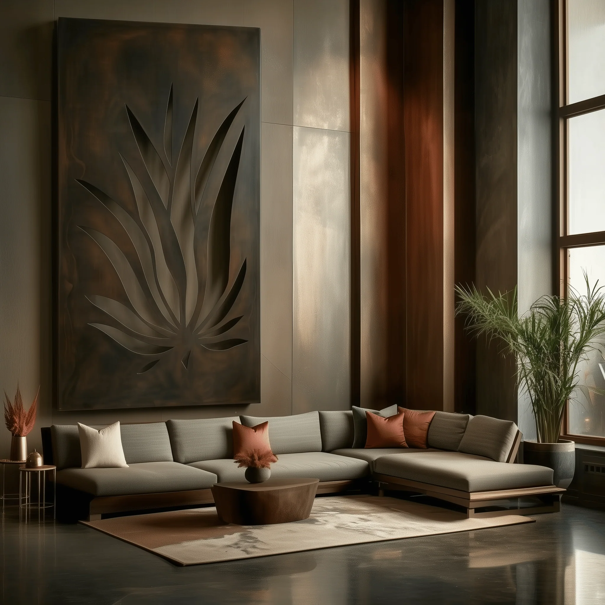 The Blue Agave - Metal Wall Art - Umber - Image 3