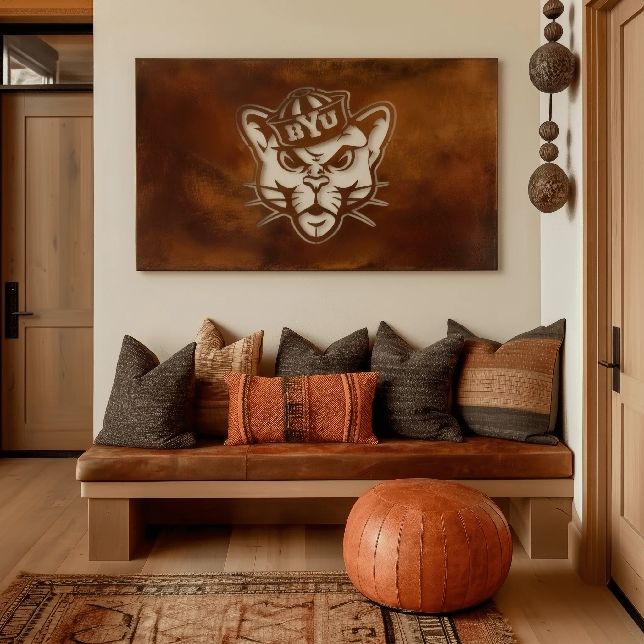 The BYU Cat- Metal Wall Art - Landscape - Oxide