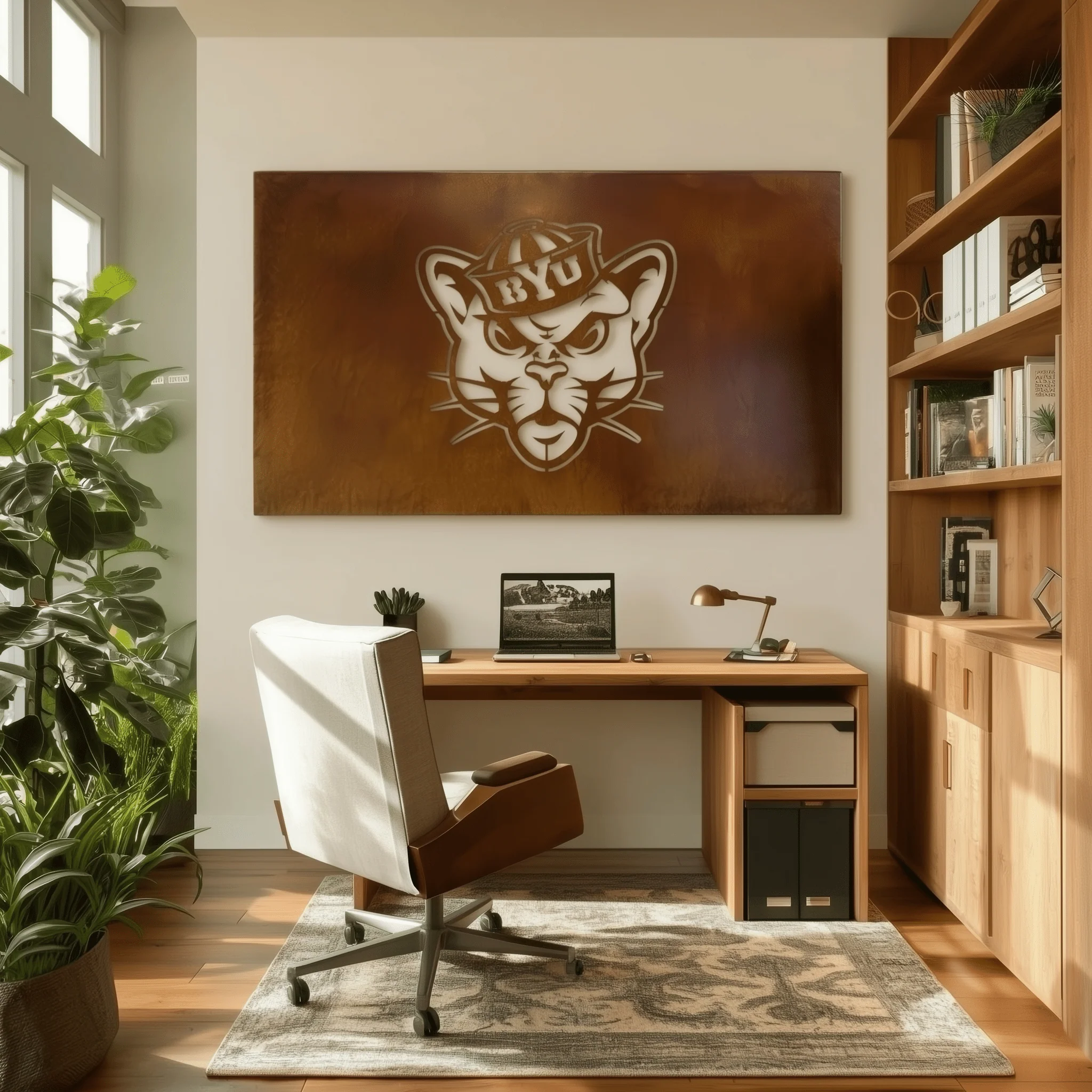 The BYU Cat- Metal Wall Art - Landscape - Oxide - Image 3
