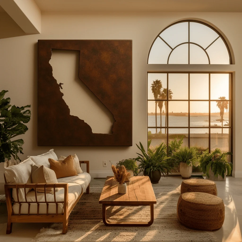 The California - Metal Wall Art - Umber