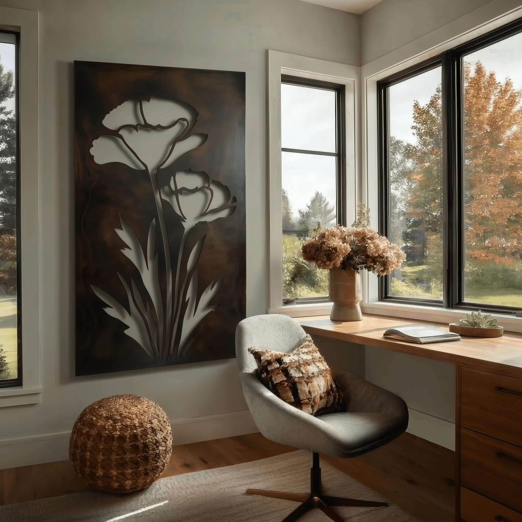 The California Poppy - Metal Wall Art - Umber - Image 2