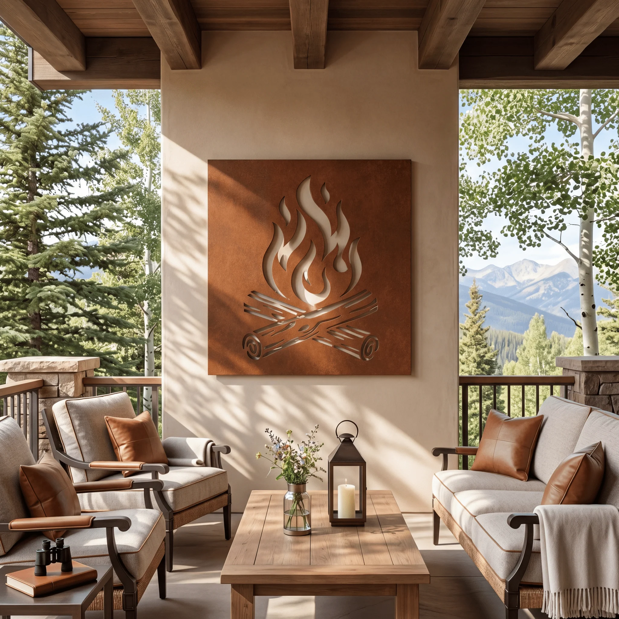 The Campfire - Metal Wall Art - Oxide