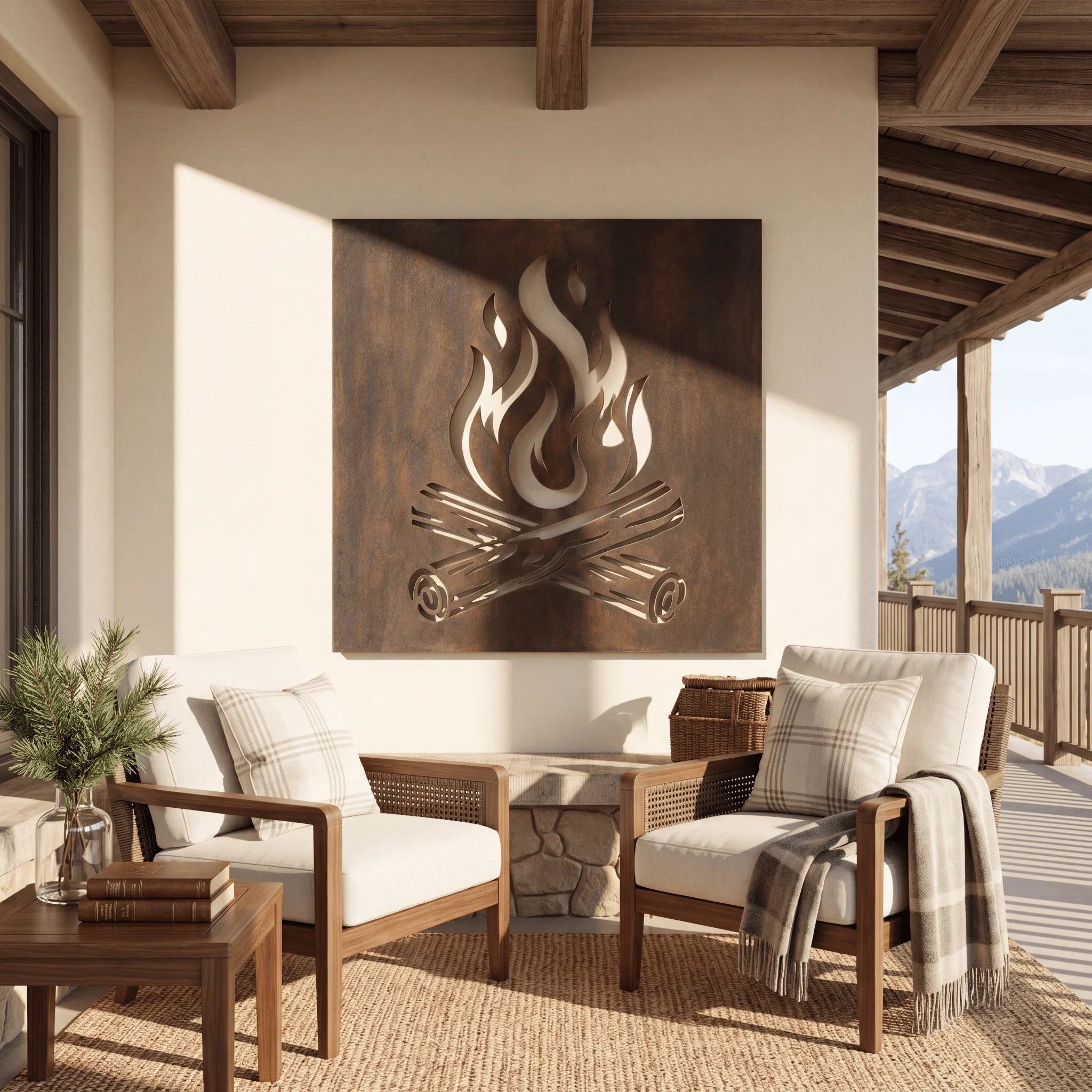 The Campfire - Metal Wall Art - Umber - Image 2