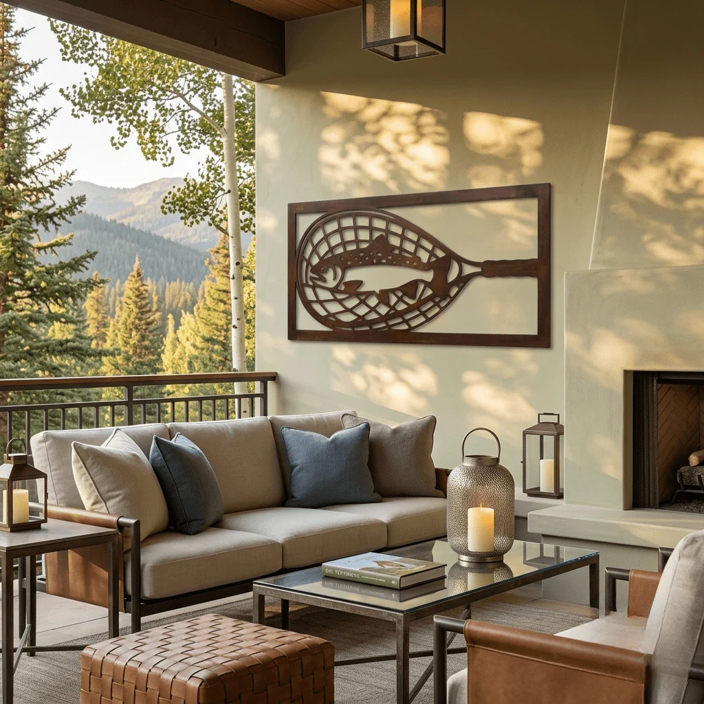 The Catch - Metal Wall Art - Umber