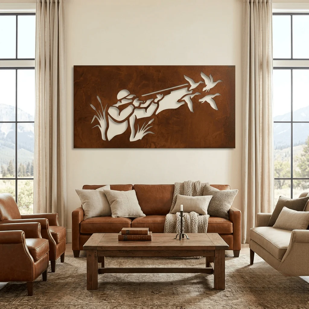 The Cattail Country - Metal Wall Art - Oxide