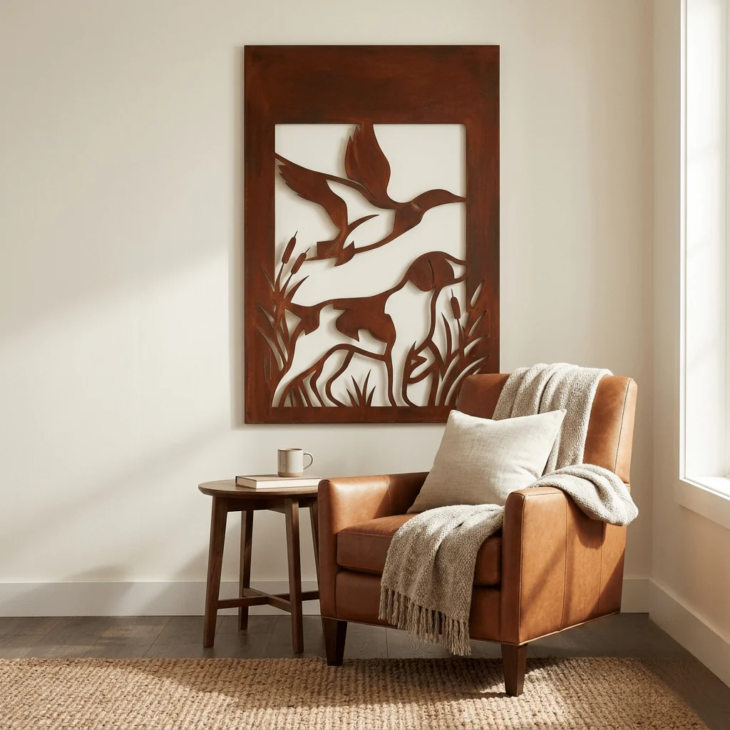 The Cattail Cover - Metal Wall Art - Oxide