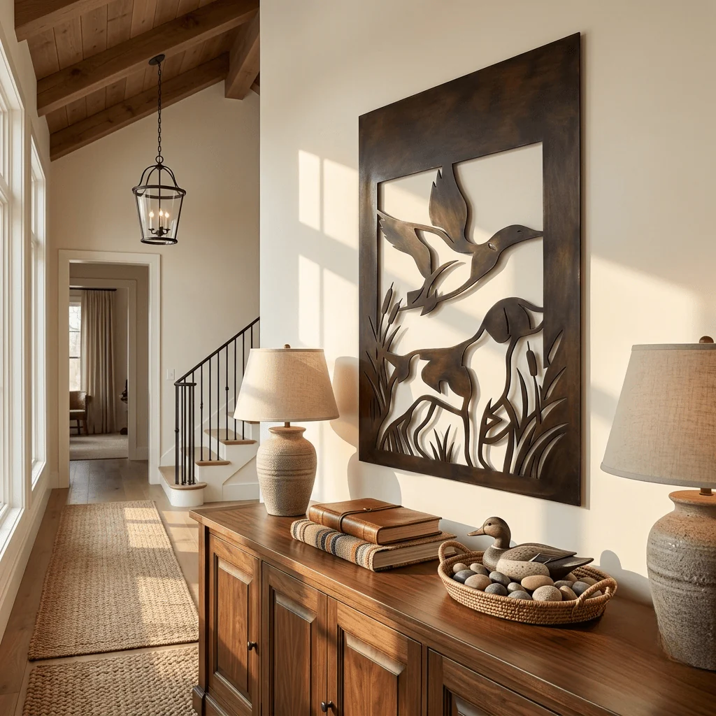 The Cattail Cover - Metal Wall Art - Umber - Image 3