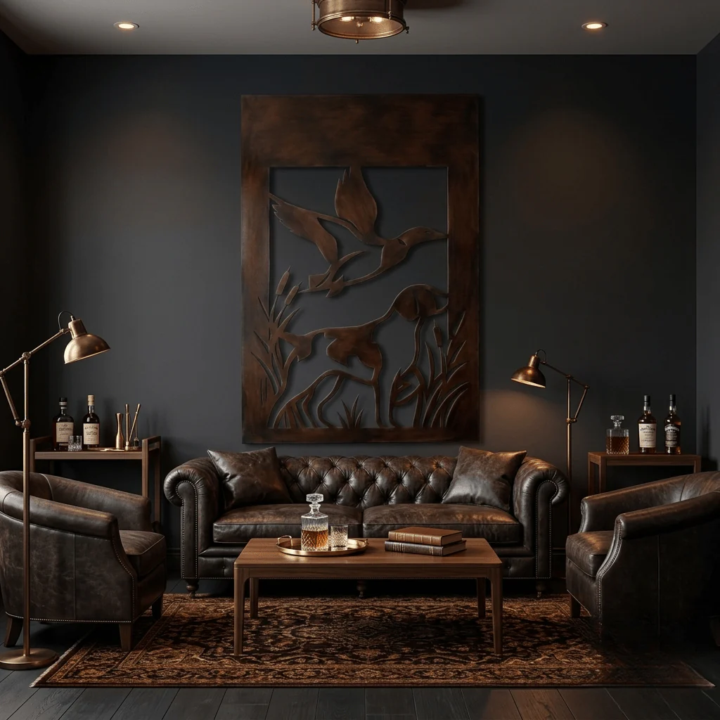 The Cattail Cover - Metal Wall Art - Umber - Image 4