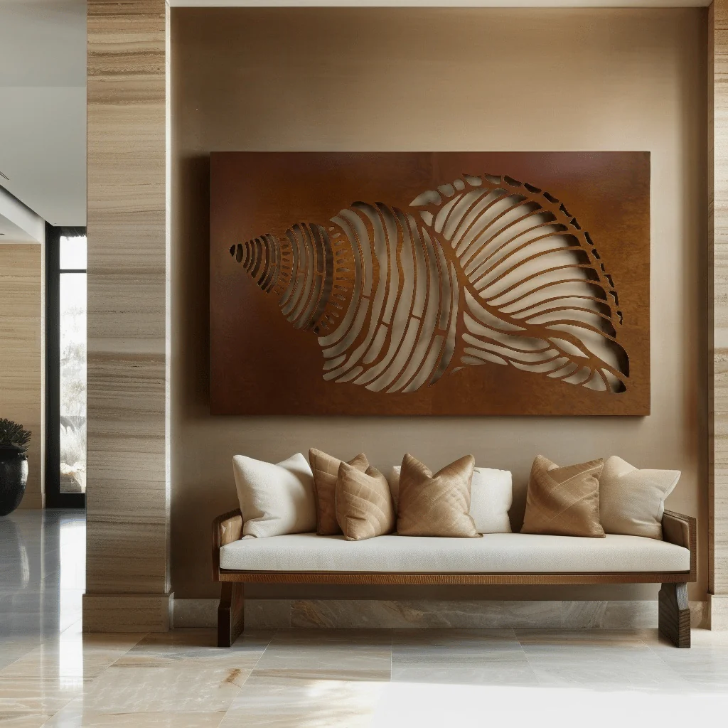 The Conch - Metal Wall Art - Oxide