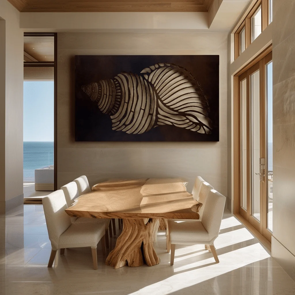 The Conch - Metal Wall Art - Umber