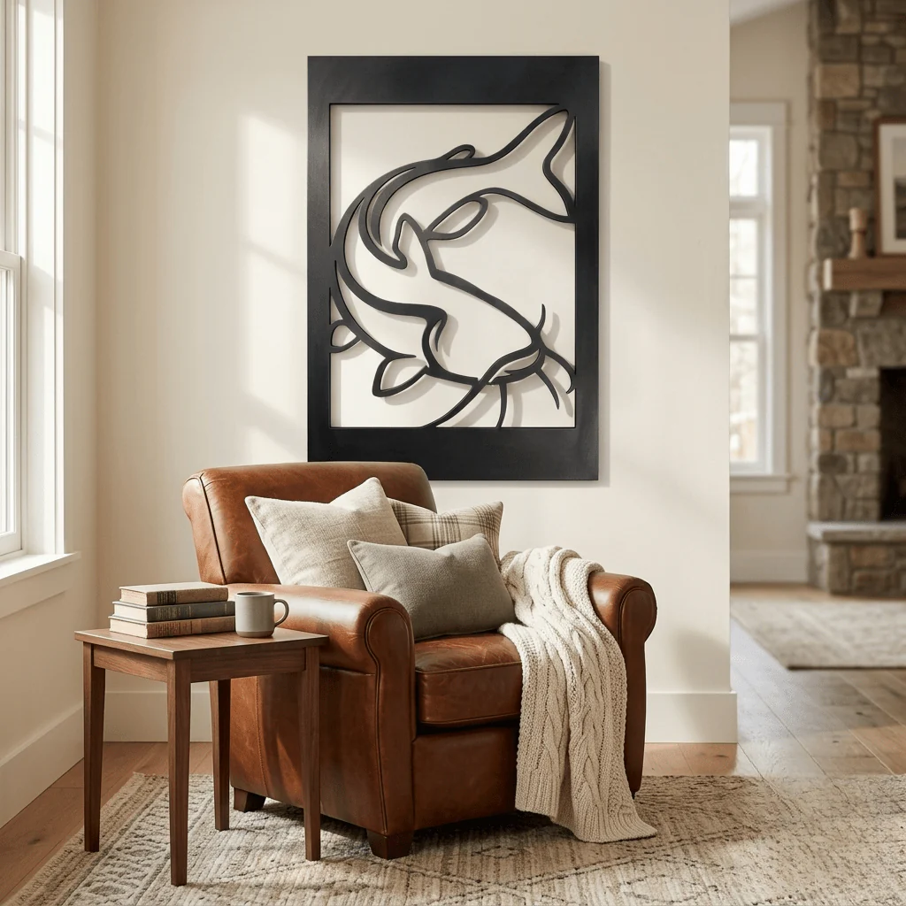 The Channel Cat - Metal Wall Art - Forge