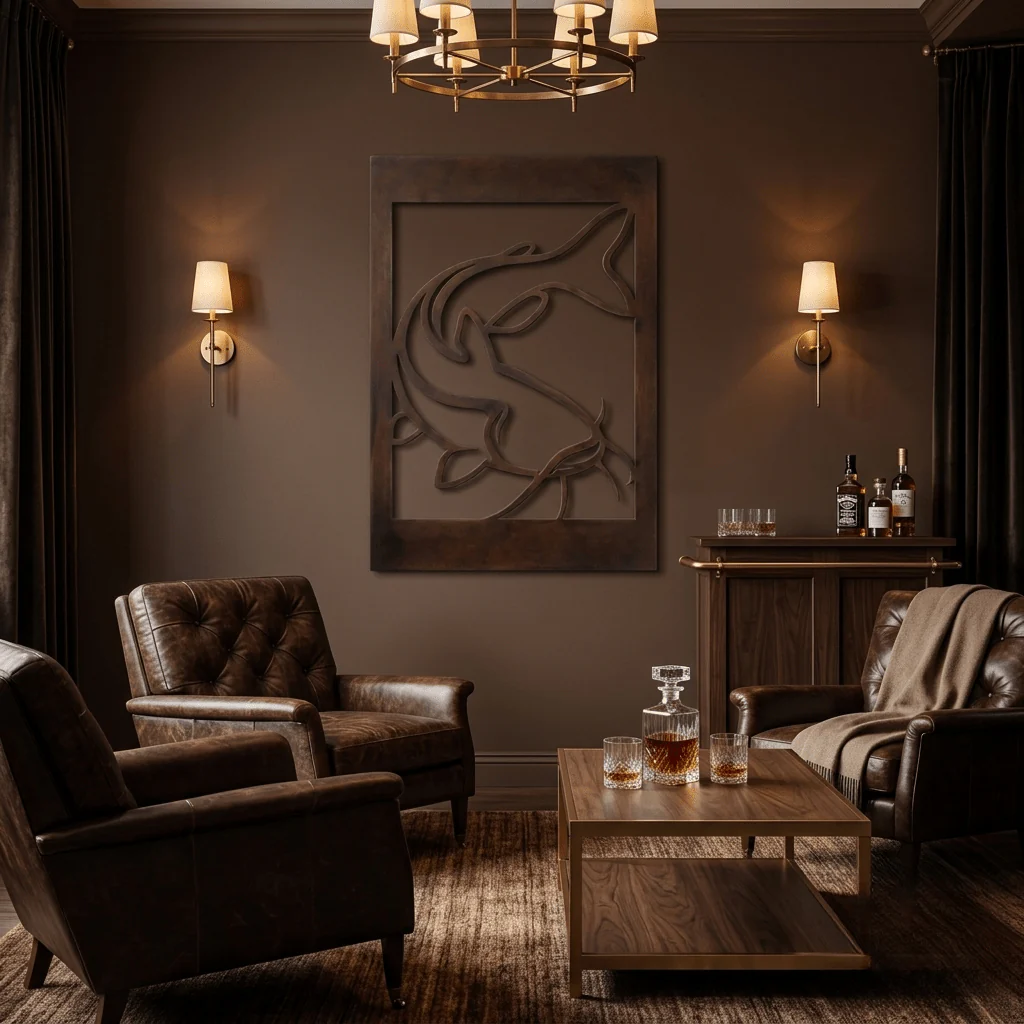 The Channel Cat - Metal Wall Art - Umber - Image 2