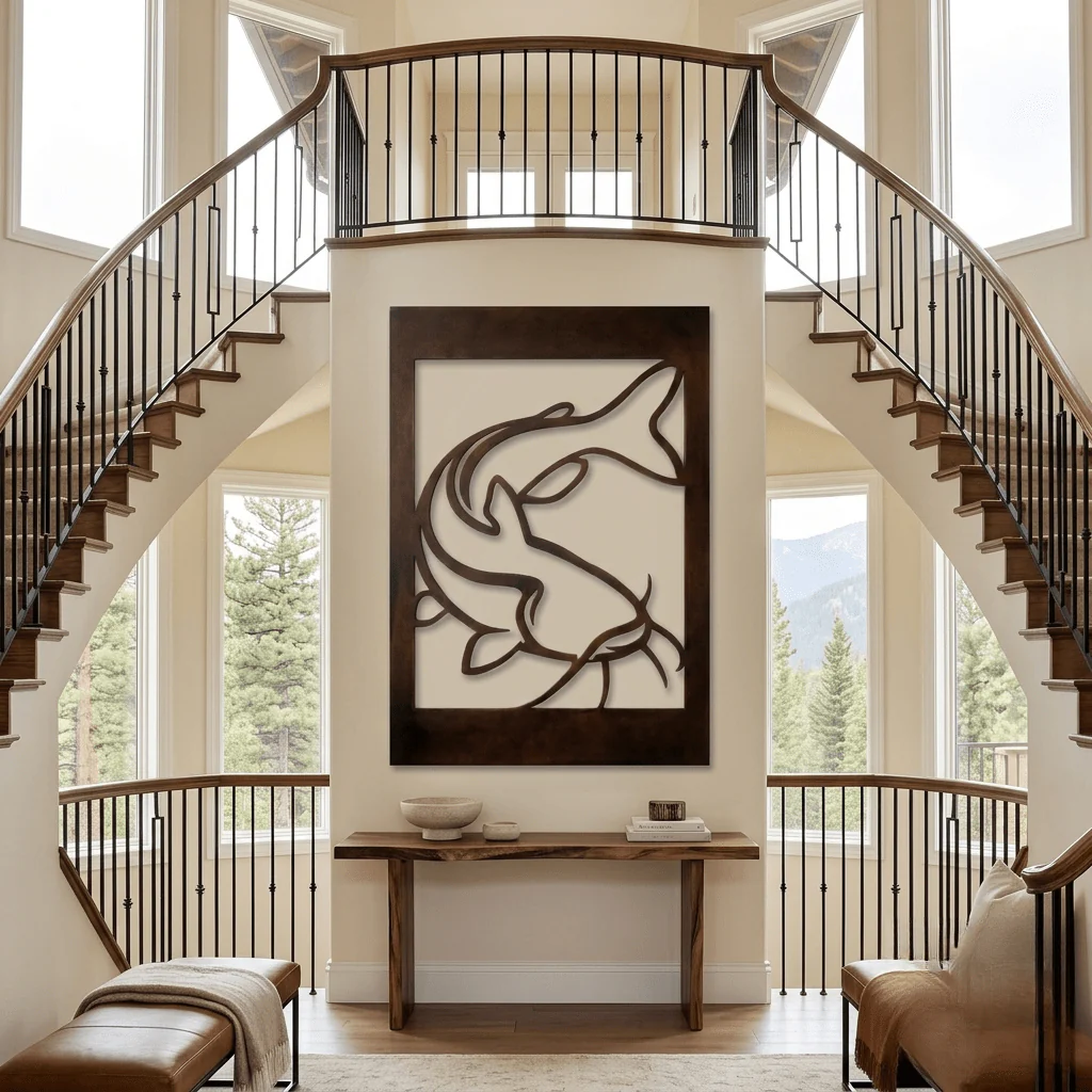 The Channel Cat - Metal Wall Art - Umber - Image 3