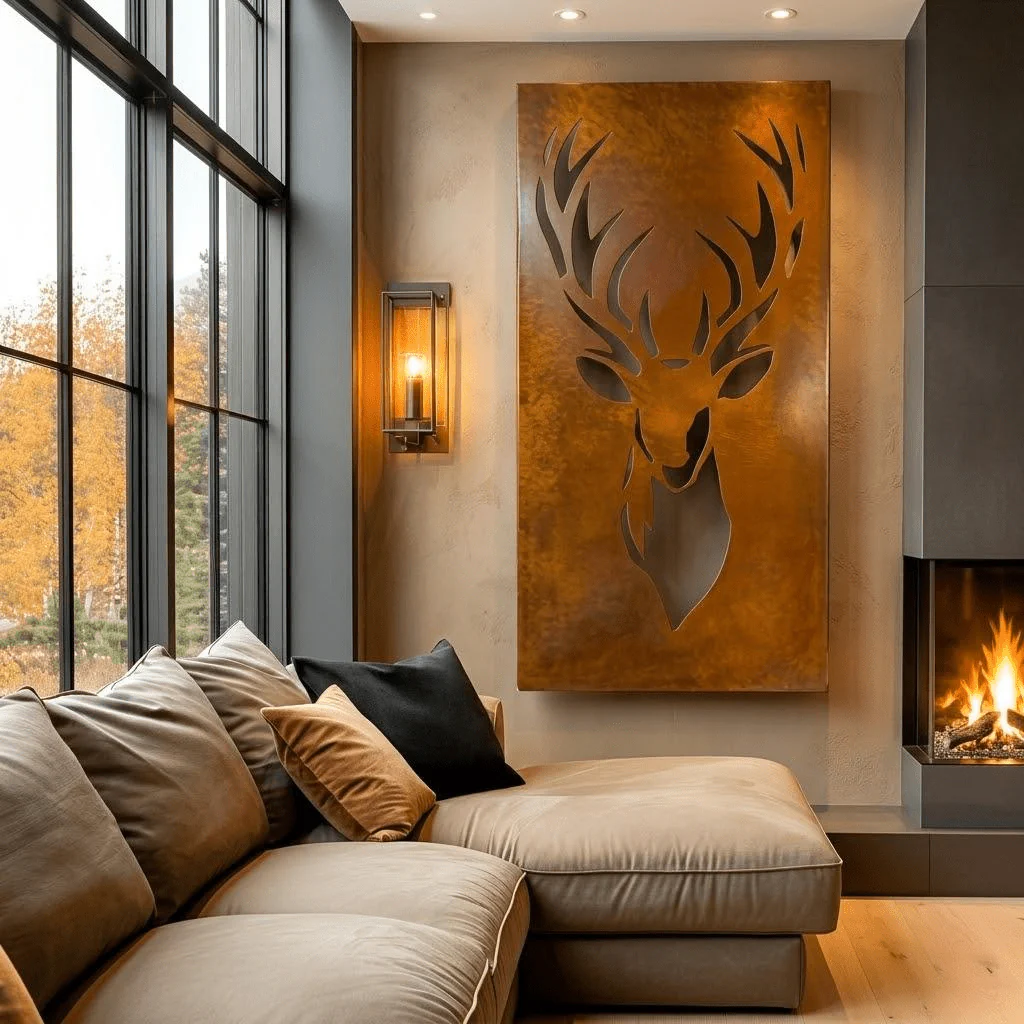 The Chital - Metal Wall Art - Oxide