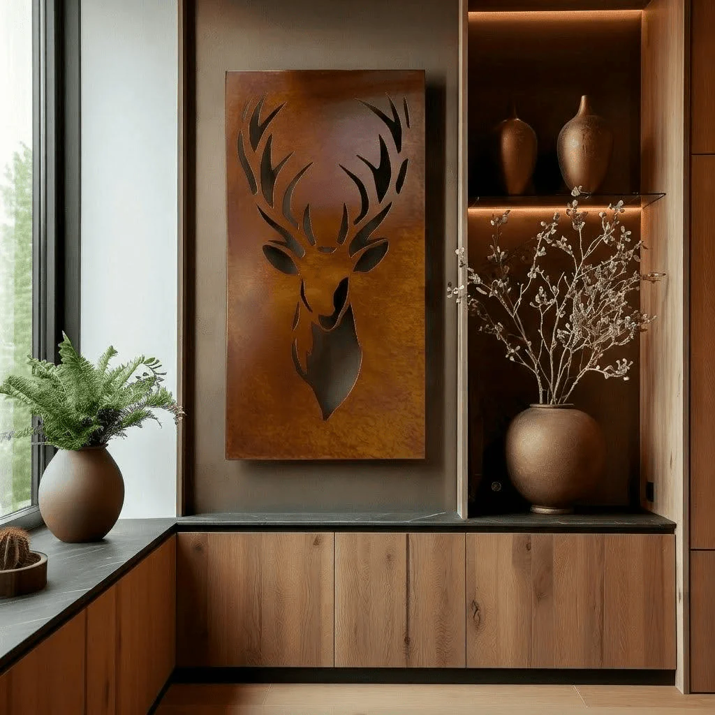 The Chital - Metal Wall Art - Oxide - Image 3