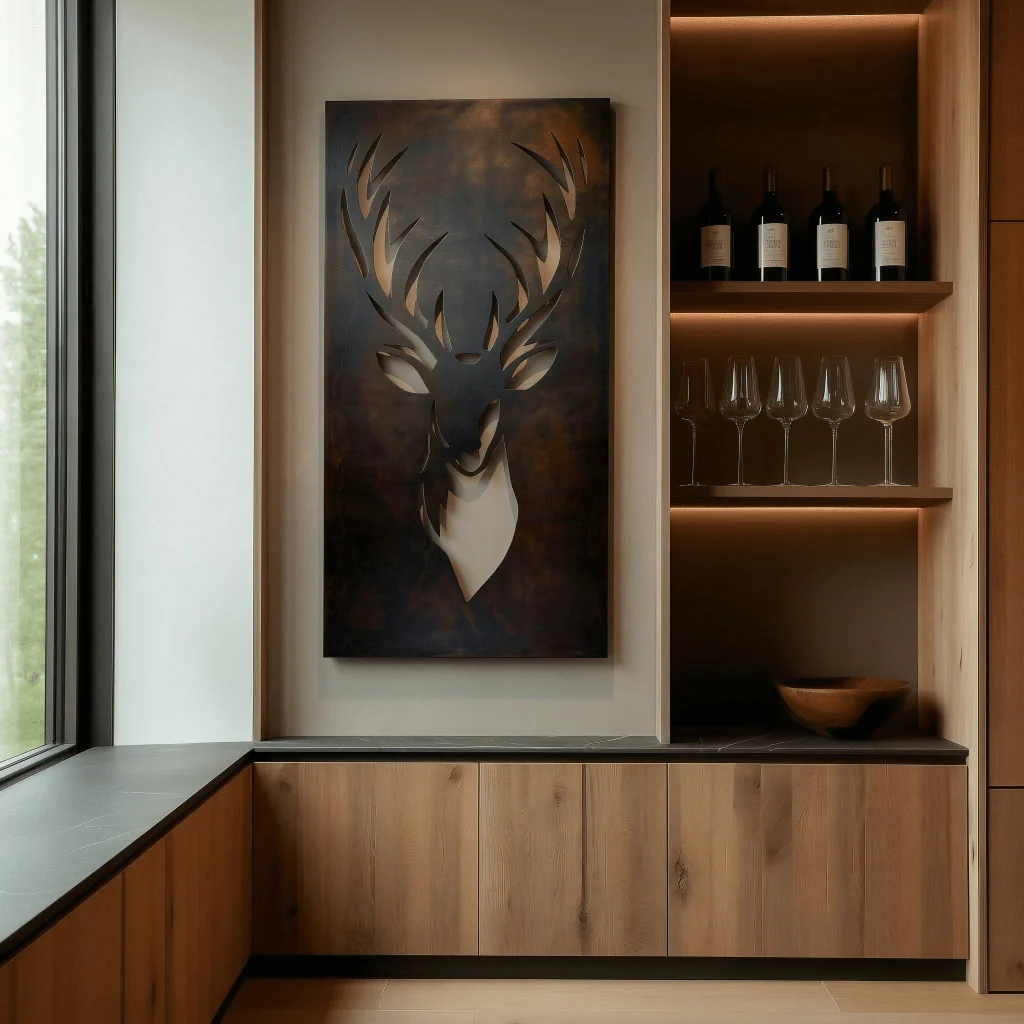 The Chital - Metal Wall Art - Umber