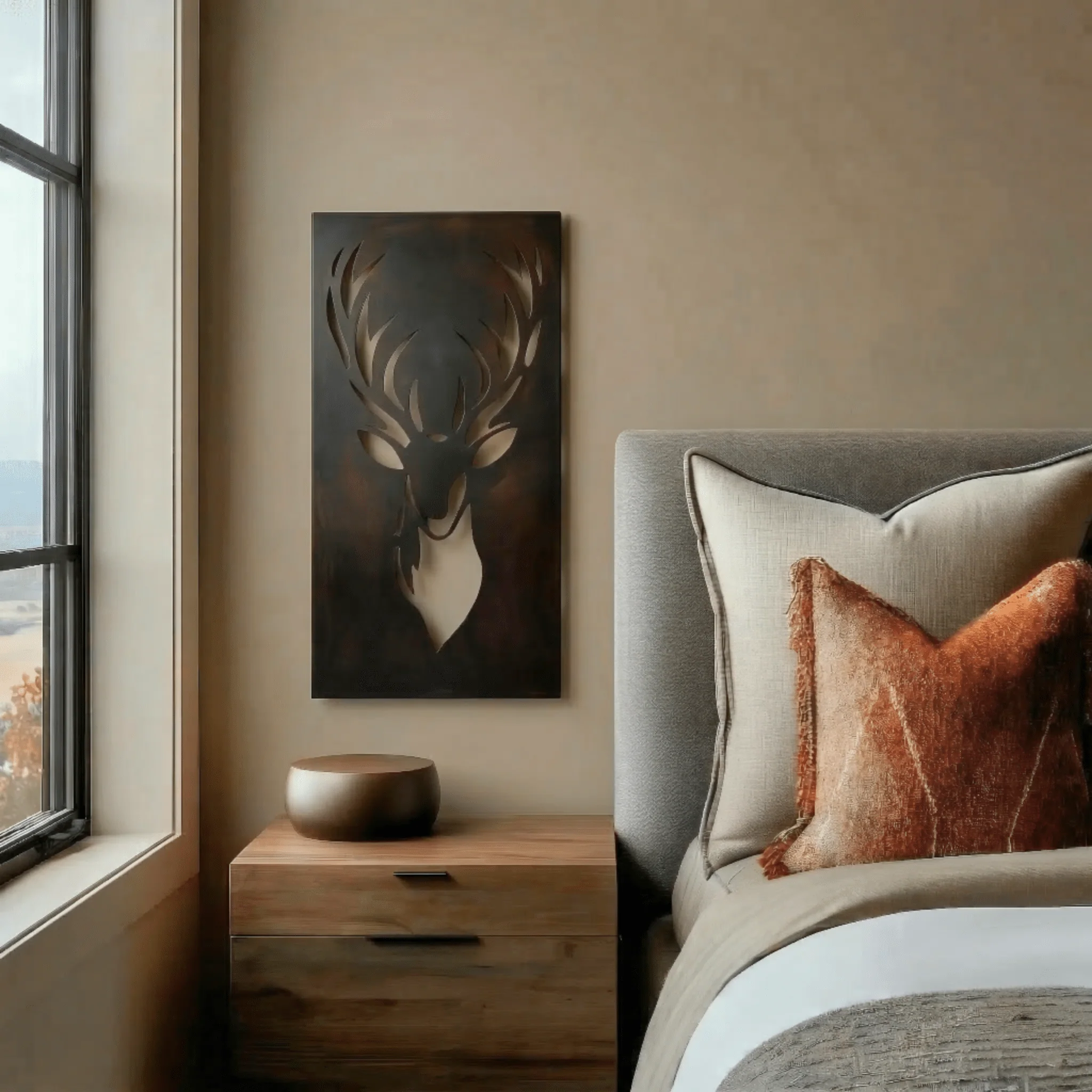 The Chital - Metal Wall Art - Umber - Image 2