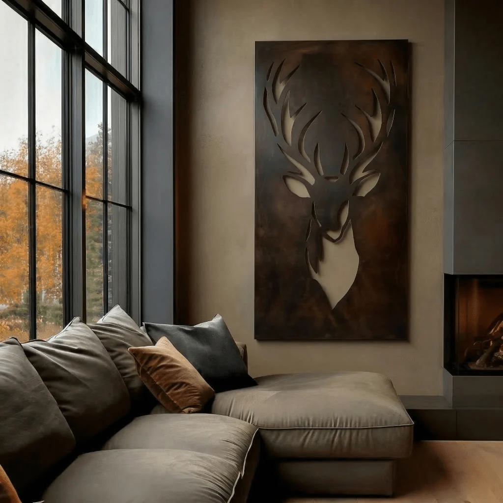 The Chital - Metal Wall Art - Umber - Image 3