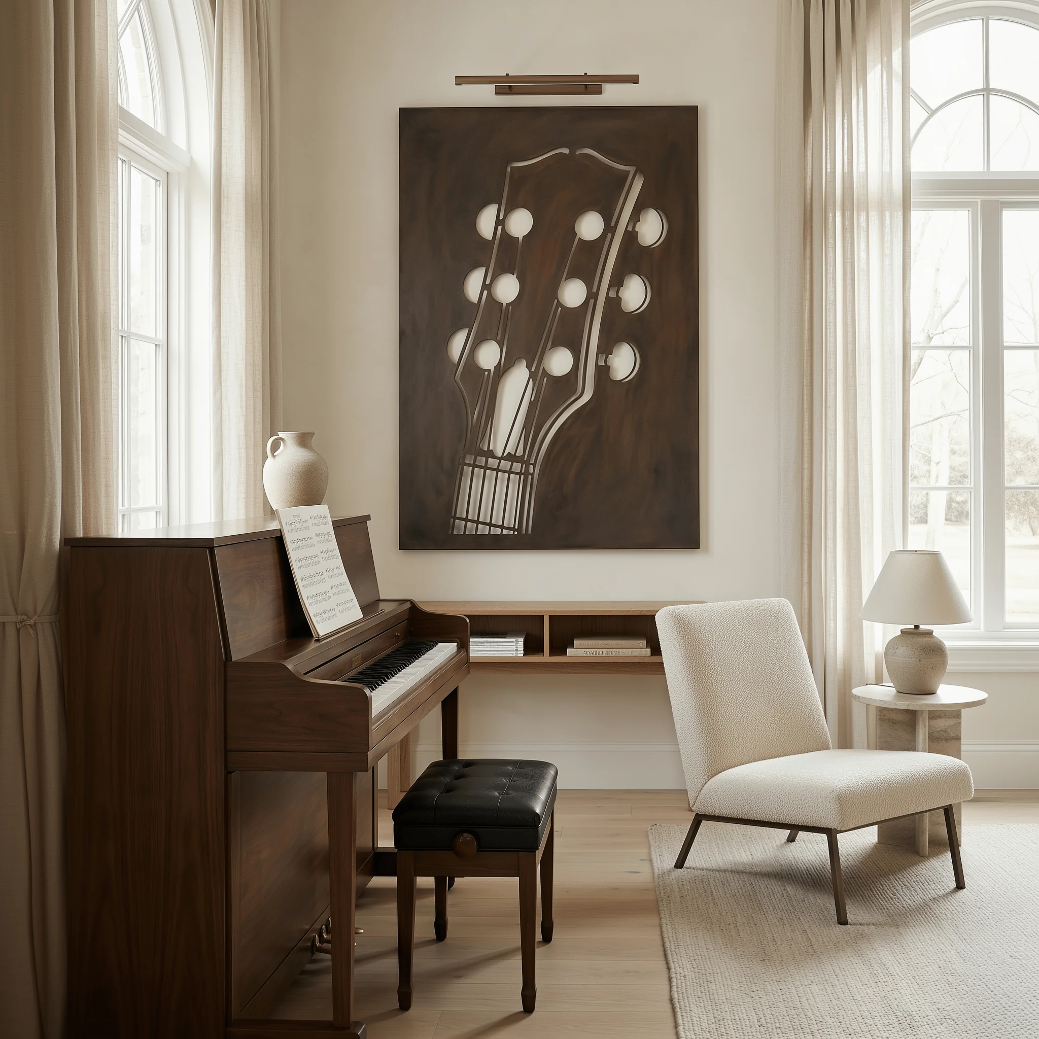 The Chord - Metal Wall Art - Umber