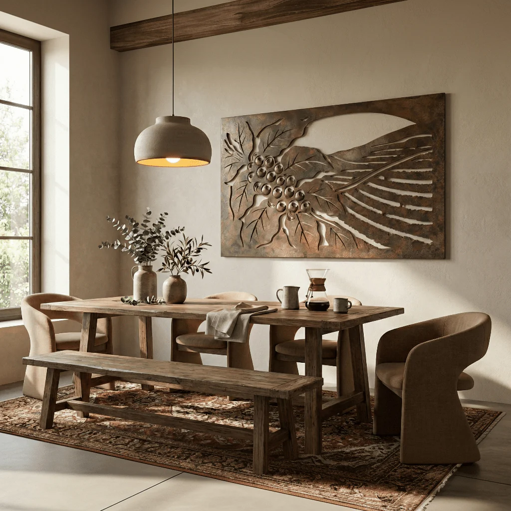 The Coffee Plantation - Metal Wall Art - Umber - Image 3