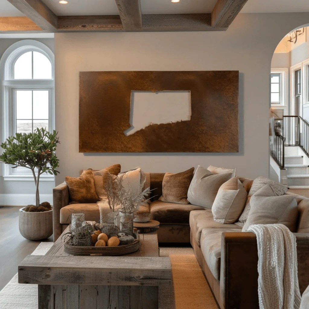 The Connecticut - Metal Wall Art - Oxide