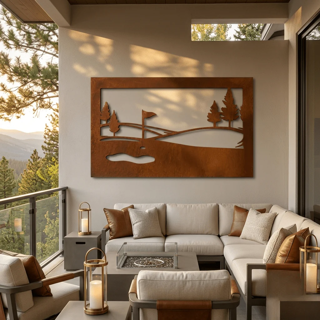The Course - Metal Wall Art - Oxide