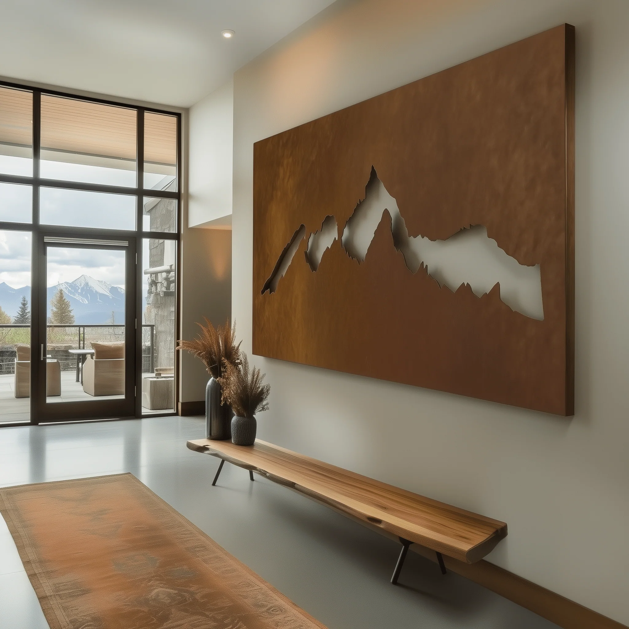 The Crestfall - Metal Wall Art - Oxide