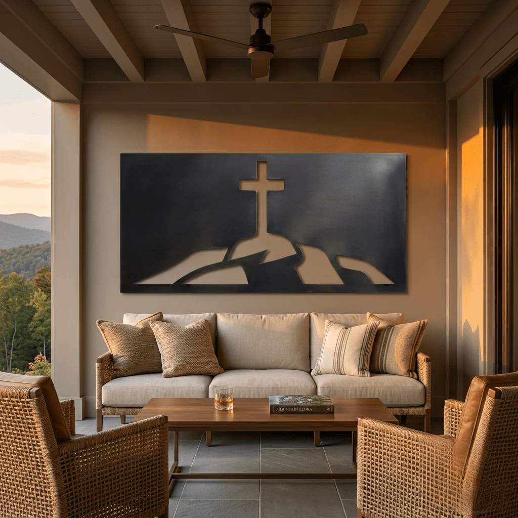 The Cross on the Hill - Metal Wall Art - Forge - Image 3