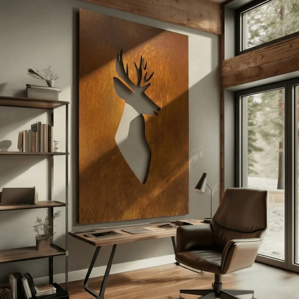 The Crownwood - Metal Wall Art - Oxide