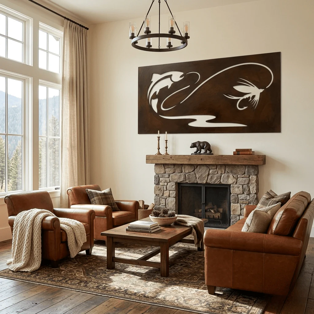 The Current - Metal Wall Art - Umber