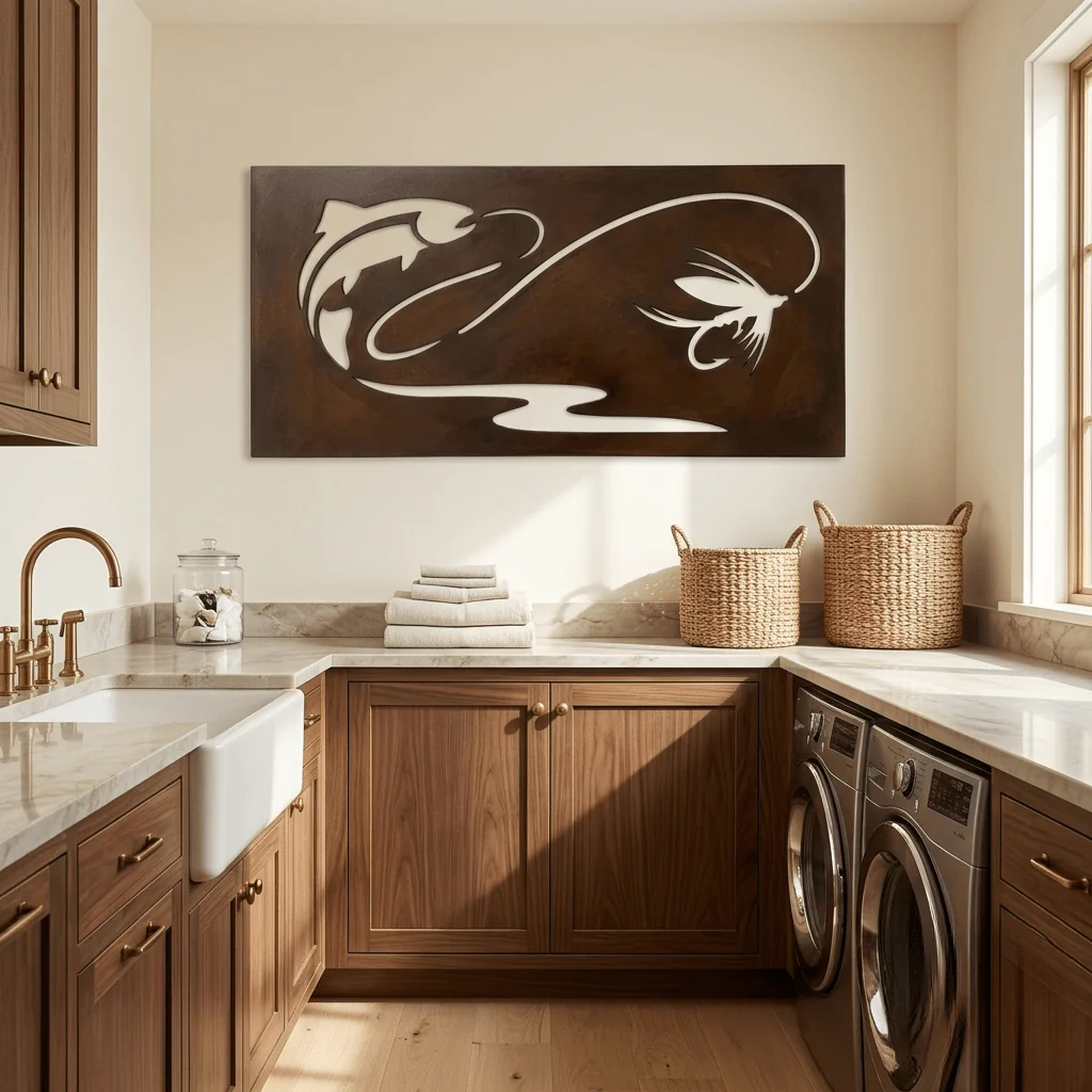 The Current - Metal Wall Art - Umber - Image 3