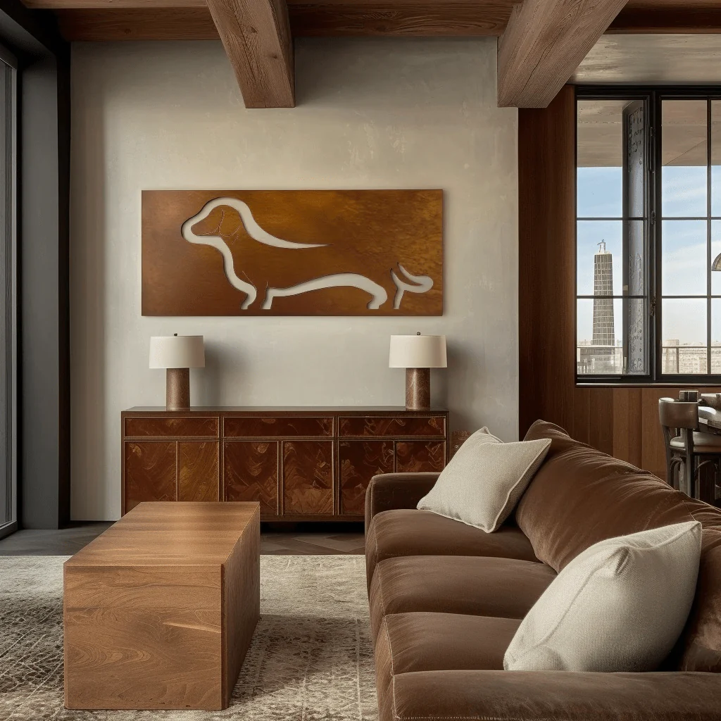 The Dachshund - Metal Wall Art - Oxide