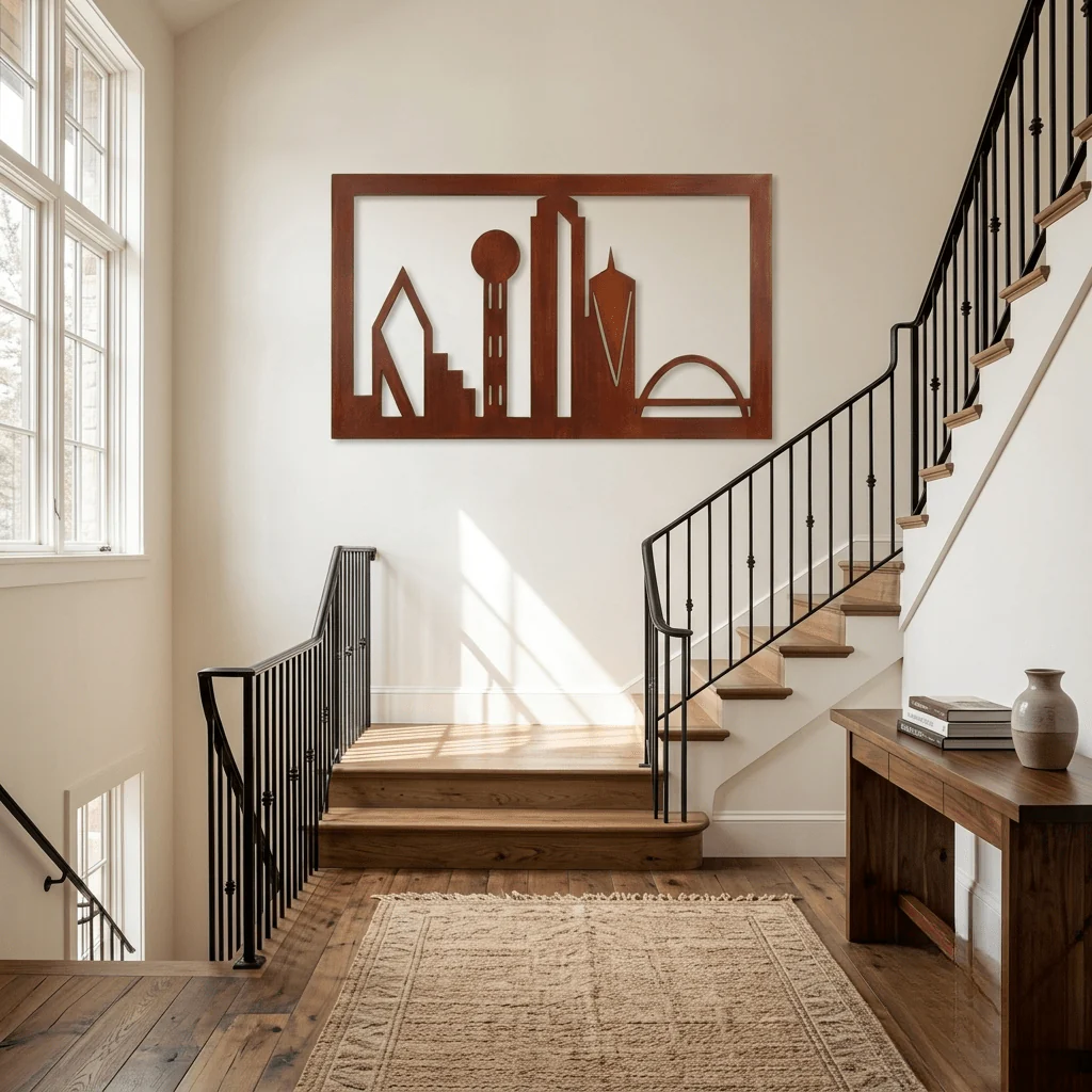 The Dallas Skyline - Metal Wall Art - Oxide