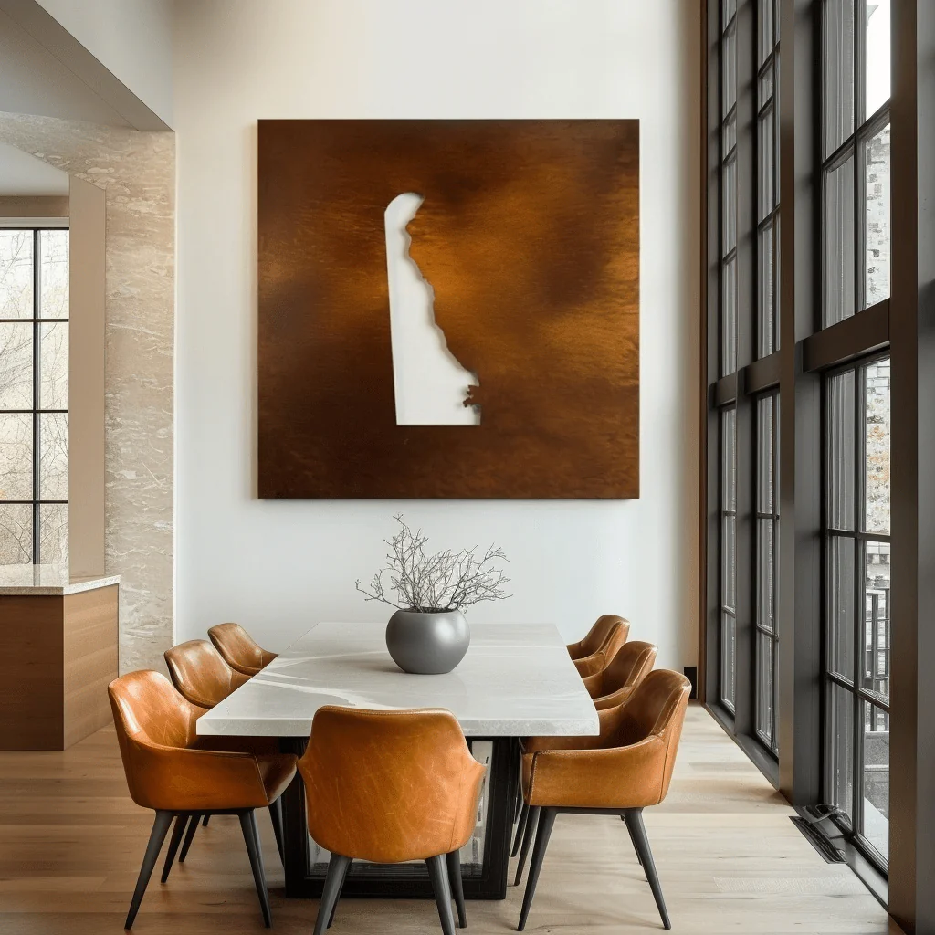 The Delaware - Metal Wall Art - Oxide