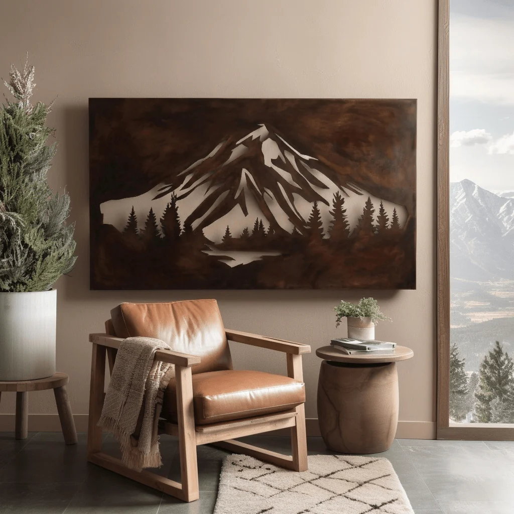 The Denali - Metal Wall Art - Umber